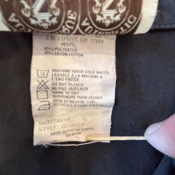 Vintage Authentic Travel Wear by Glensport made in Canada black jacket sz 10P - Picture 13 of 16